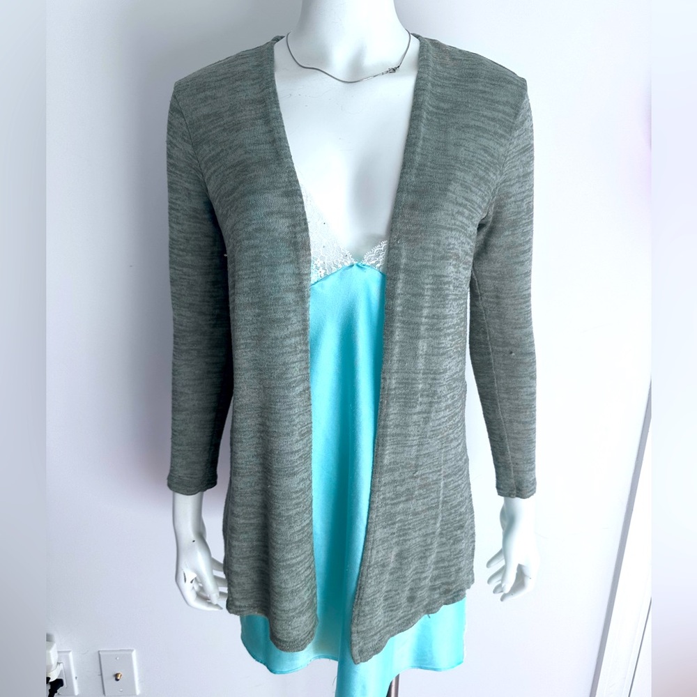 H&M Divided Sage Green Open Cardigan Sweater size Medium